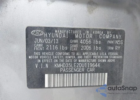 2013 Hyundai Elantra Gt из США, поврежденный, VIN KMHD35LE2DU119644